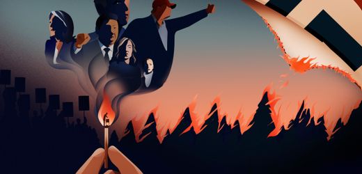 Bild vergrößern Gefahr Autoritarismus (Illustration): »Die Frage nach Demokratie wird gar nicht