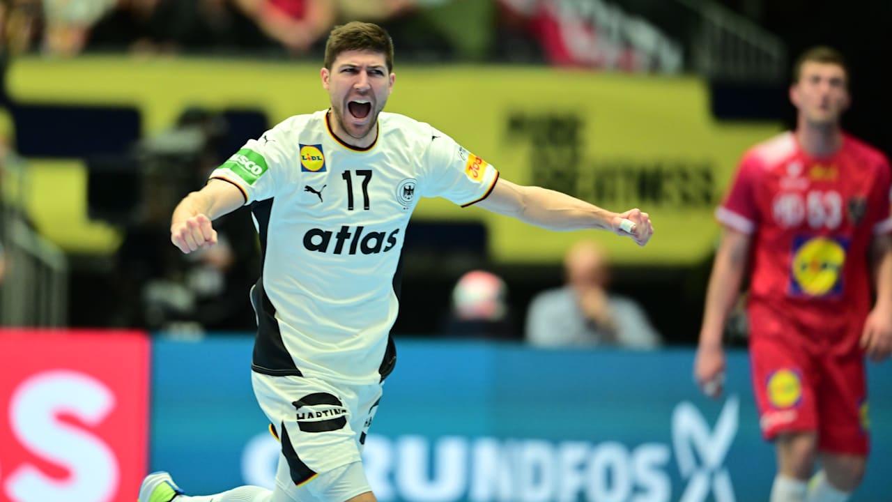 Er hatte ein glückliches Händchen! Beim EM-Auftakt gegen Österreich (30:27) erwischte Rechtsaußen