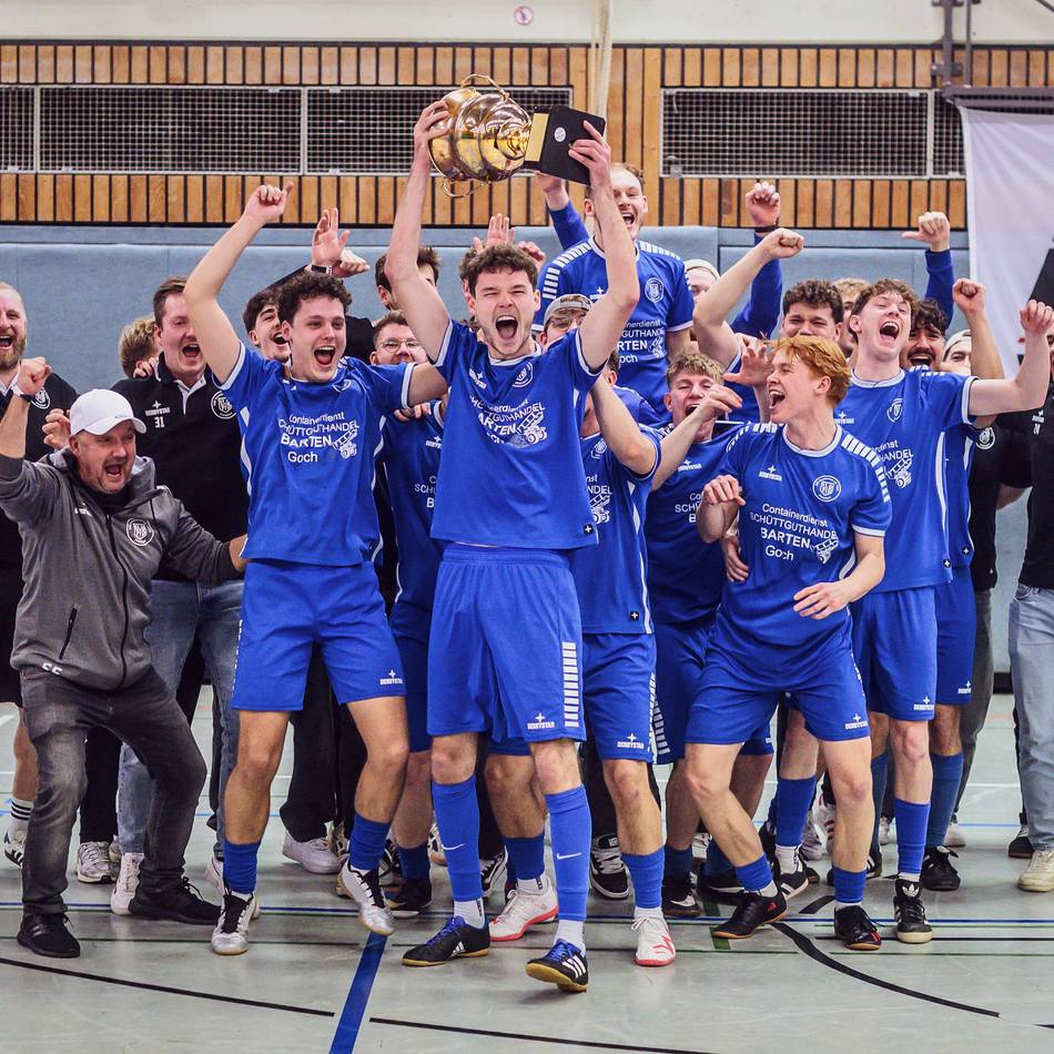 Der Fußball-A-Ligist krönt sich in einem dramatischen Finale zum neuen Gocher Hallenchampion