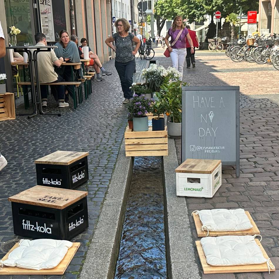 Die Entwicklung des Kranenburger Ortskerns war abgeschlossen. Eine Fußgängerzone mit Bachlauf soll
